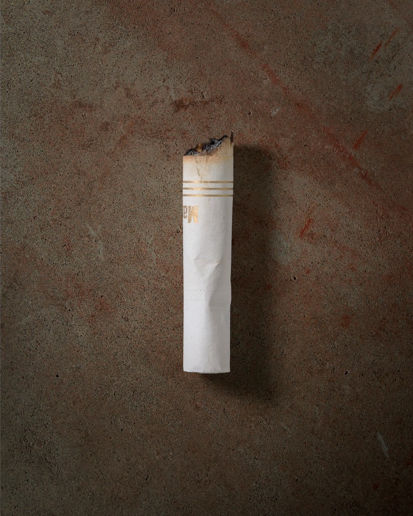 cigarette butt on texture background